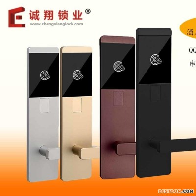 深圳诚翔锁业X503系列新款酒店锁厂家酒店刷卡锁生产基地 租房公寓密码锁 新款玻璃门指纹锁办公室钛铝合金材质酒店锁