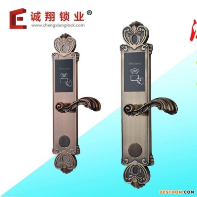 深圳诚翔锁业供应铝合金智能锁 远程APP蓝牙民宿锁 租房公寓密码锁电路板智能锁主板通通锁IC卡锁工厂深圳智能门锁
