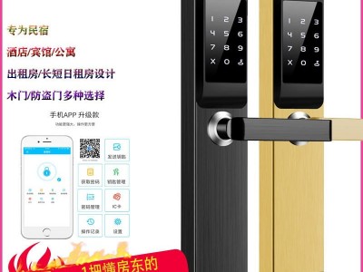酒店公寓密码锁智能锁电子锁 手机小程序远程锁  防盗门锁密码锁手机蓝牙密码锁
