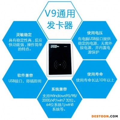 厂家供应V9主板芯片卡片发卡机制卡机V9通用 码机器 深圳诚翔锁业招商智能锁 读卡器老式防盗门单元门铁门木门指纹锁
