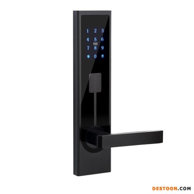 X501黑钛密码锁智能公寓APP刷卡密码锁上新款出租房密码锁