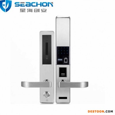 星海创安 新款FM01款指纹锁 家庭公寓白领专用 防盗门智能锁 电子密码指纹锁 包邮 热销
