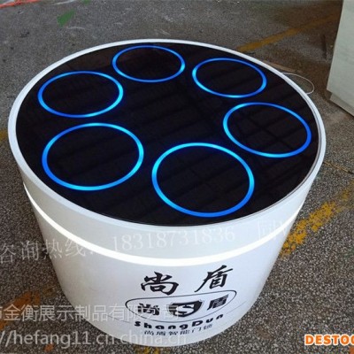 拉萨幻侣安防门智能指纹锁展示柜智能家具圆形展示台定做