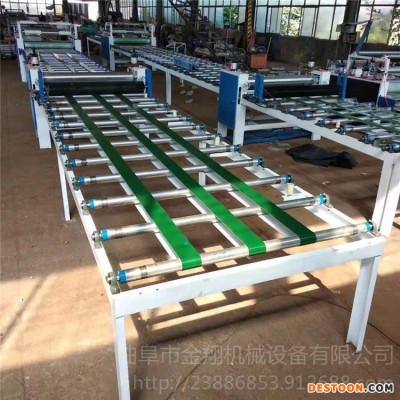 金翔气动涂胶刨花板贴纸机 木工机械板材贴面机 大板pvc贴纸机