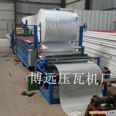 840型彩钢覆膜机 彩钢板覆膜机 压瓦机覆膜一体机 博远压瓦机厂家 纳米瓦覆膜机