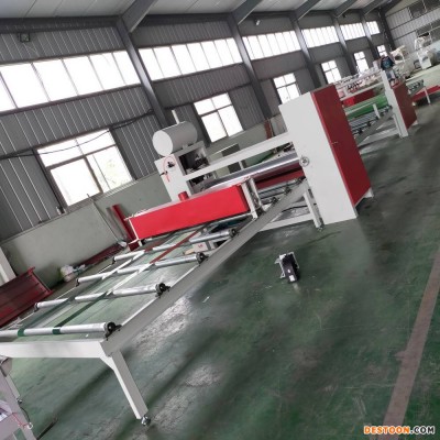 兴顺自动修边1250型冷胶贴面机，木饰面板大板覆面贴纸机