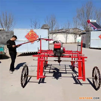 花生精播自走式覆膜机直销   后悬挂式起垄盖膜机  小型手拉地膜覆膜机