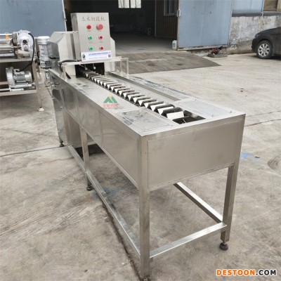 速冻玉米切段机 东北玉米分切机 冻玉米切割机 玉米分段机 安耐变频调速