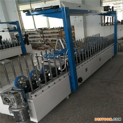 护墙板包覆机厂家热卖 自动刮胶木皮包覆机 全自动踢脚线条包覆机