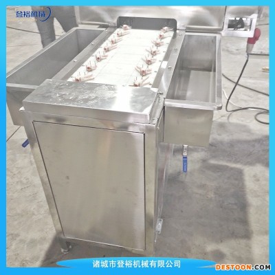 登裕  鸡爪脱皮机  连续式加长鸡爪分切机  无骨凤爪切段设备