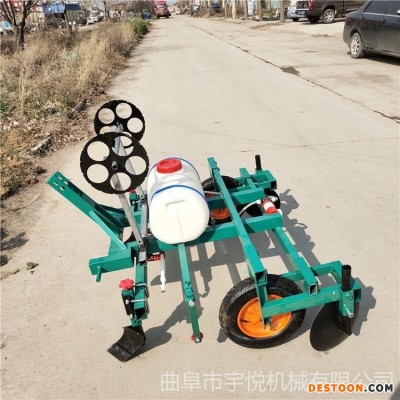 手扶车起垄覆膜机 手扶带喷药地膜机 厂家直销打药覆膜机