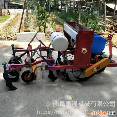 家用花生播种机 花生播种施肥机 多功能播种覆膜机亨通