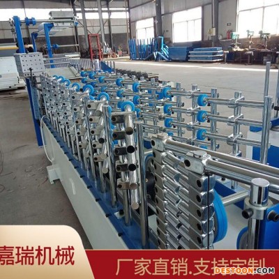 移门型材覆膜机嘉瑞 600宽竹木纤维包覆机 冷胶辊涂型格栅墙板包覆机