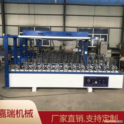 无烘道滚胶离线PUR包覆机 压槽木格栅包覆机嘉瑞厂家定制