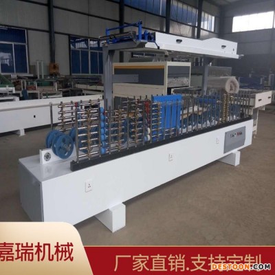 嘉瑞机械自动包边修边 阴阳护角踢脚线包覆机 实木格栅天花板覆膜机