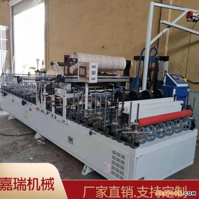 冷胶辊涂型格栅墙板包覆机 自动包边除尘 PVC木皮线条贴面包覆机