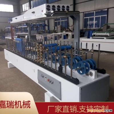 线条贴木皮包覆机  墙板 踢脚线 热熔胶覆膜机嘉瑞供应