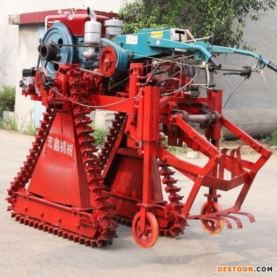 履带式刨大葱大姜机器 鲜姜收获机厂家 手扶电启动大葱收获机