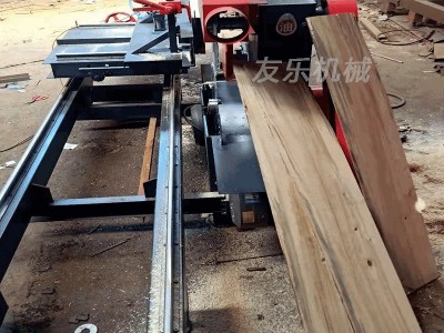 厂家直销圆木推台锯原木开料锯改板锯友乐木工机械设备YL1之5米推台锯 上下轴方木多片锯 小型木工多片锯