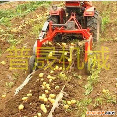 土豆收获机四轮拖拉机刨地瓜新 多功能红薯收割机收获机  大型挖马铃薯机器 普晟厂家直销4U-600地瓜土豆收获机