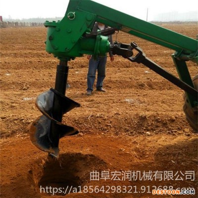 四轮车栽树挖坑机 园林植树施肥刨穴机 果树施肥挖坑机