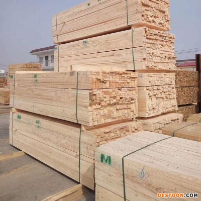 建筑木方木材加工厂  松落叶松铁杉工程方木可刨光加工特殊规格杉木锯材-沪兴木业