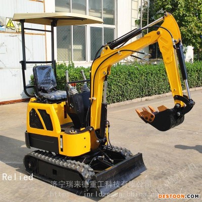 路面工程机械小型挖土机 刨树坑种树小挖掘机 全新旋转操作微型挖掘机