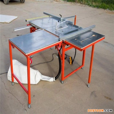 厂家供应 木工多功能子母无尘推台锯 木工简易无尘子母锯