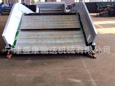 车床废料排屑机链板不锈钢冲孔输送机链板厂家加工定制盛康