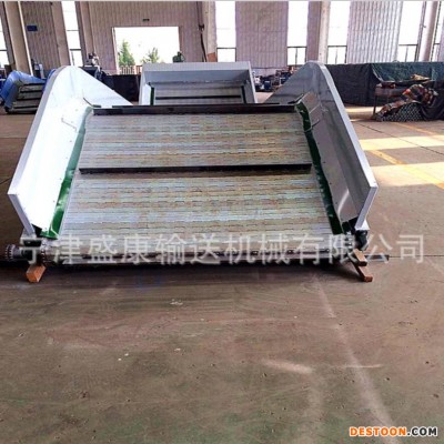 车床废料排屑机链板不锈钢冲孔输送机链板厂家加工定制盛康