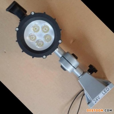 LED机床工作灯24V36V110V220V车床机械照明灯具7W 50B防水机床灯 铝合金外壳机床卤钨泡工作灯