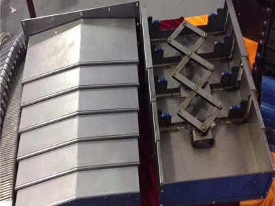 乾祥厂家生产 数控机床钢板防护罩 导轨850E车床镗床1060伸缩式不锈钢护板