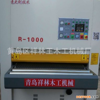 祥林  厂家直销800定尺单面砂光机进料方便定厚精度高全封闭砂带磨光机R_RP1000