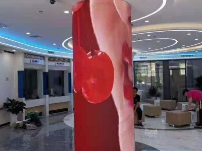 室内P3圆柱屏 LED柔性曲面显示屏 LED异形屏订制 深圳安立 P3