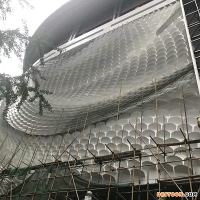 多曲面异形铝单板 商场外墙造型铝单板 厂家定制欧佰氟碳铝板幕墙