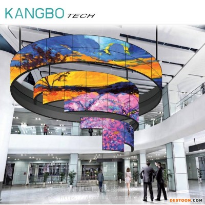 专业定制OLED柔性曲面拼接墙供应商商用OLED弯曲拼接屏曲面显示器