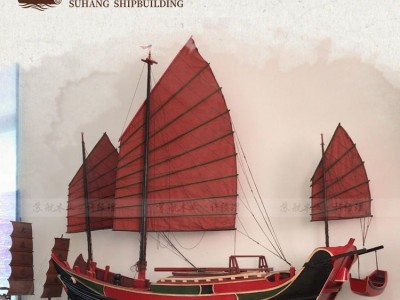 苏航手工定制室内木质船模 道具摆件 红木工艺木质船模 装饰帆船