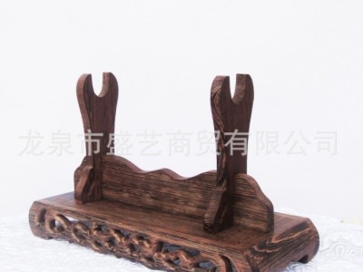 盛艺 龙泉鸡翅木红木镇宅宝剑架子 实木底座 厂家直销刀jian架子剑托剑座