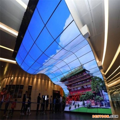 OLED商用柔性曲面外曲造型拼接屏OLED曲面商业标牌定制设计
