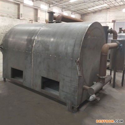 圆木头枣木炭化制碳机 卧式炭化炉木炭机 中铸2吨木材炭化炉 原木碳化机 烧炭机
