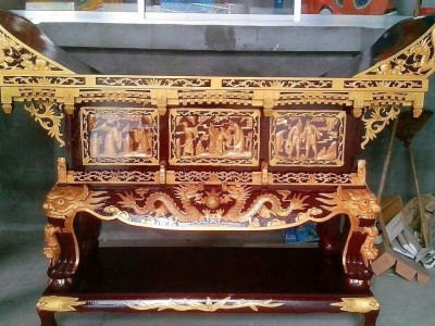 诚悦供应 佛堂供桌  寺庙摆香案木雕元宝桌 精雕红木供桌 道观八仙桌价格实惠