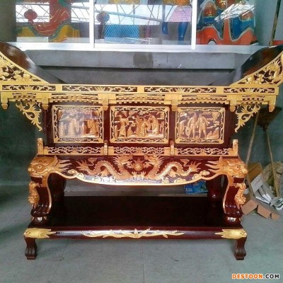诚悦供应 佛堂供桌  寺庙摆香案木雕元宝桌 精雕红木供桌 道观八仙桌价格实惠