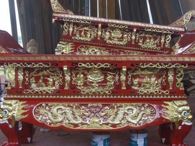 诚悦定制 精致樟木元宝桌  佛教红木元宝桌 寺庙供桌 供品摆放桌 大殿牌匾