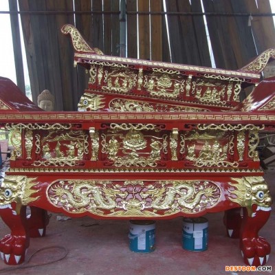 诚悦定制 精致樟木元宝桌  佛教红木元宝桌 寺庙供桌 供品摆放桌 大殿牌匾