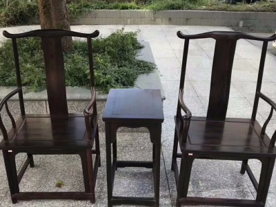 仙游红木小叶紫檀官帽椅