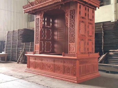 红木佛龛厂家  财神殿千佛龛 寺庙千佛龛厂家 千佛龛价格
