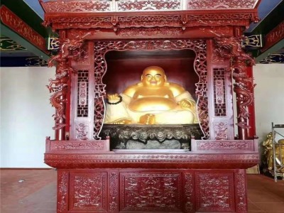 寺院红木佛龛厂家 财神殿千佛龛 铝合金千佛龛  木雕千佛龛