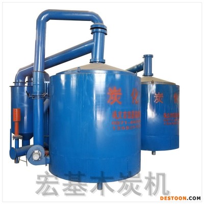 宏基大量批发 THL-3全自动无烟尘炭化炉 吊装气流式炭化炉   大型原木炭化设备可定做  诚信经营