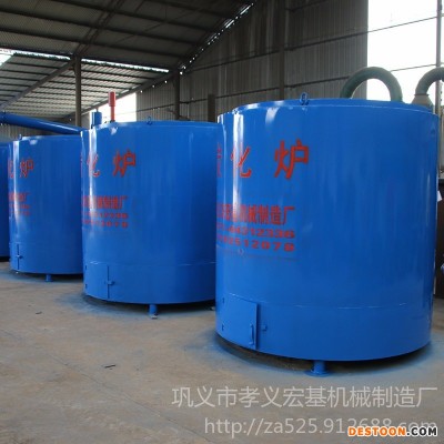 全自动锯末稻壳炭化炉 竹炭木材原木圆筒炭化炉 高温自然式炭化炉设备