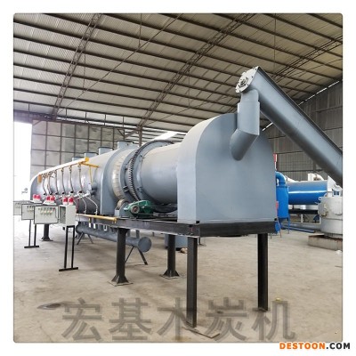 厂家热销原木滚筒炭化炉  大型滚筒式稻壳炭化炉  无烟木屑炭化炉